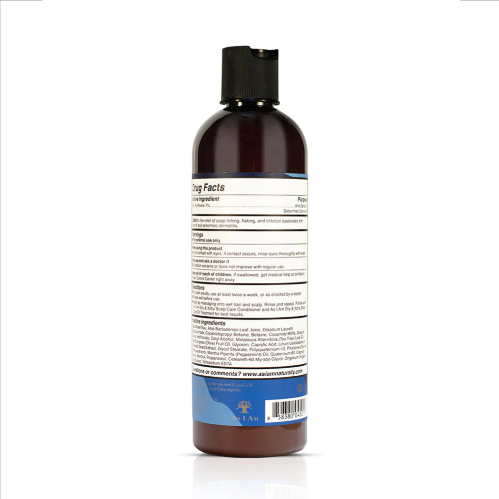 As I Am Olive & Tea Tree Oil Dandruff Shampoo 16oz - Image 3
