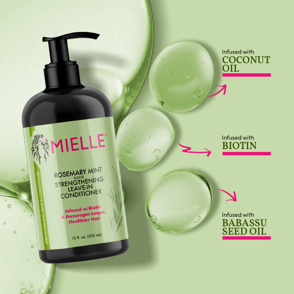 Mielle Rosemary Mint Strengthening Leave-in Conditioner 16oz - Image 4