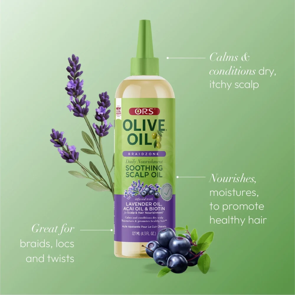 ORS Olive Oil Braidzone Soothing Scalp Oil for Scalp & Nourishment - Image 4