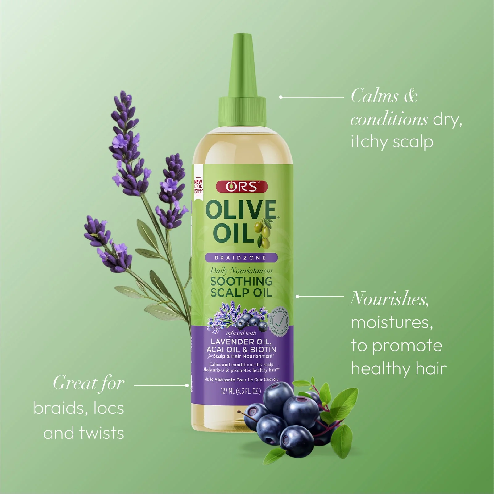 ORS Olive Oil Braidzone Soothing Scalp Oil for Scalp & Nourishment - Image 4
