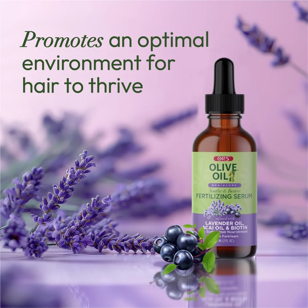 ORS Oive Oil Braidzone Fertilizing Serum with Lavender, Acai & Biotin for Hair & Scalp - Image 3