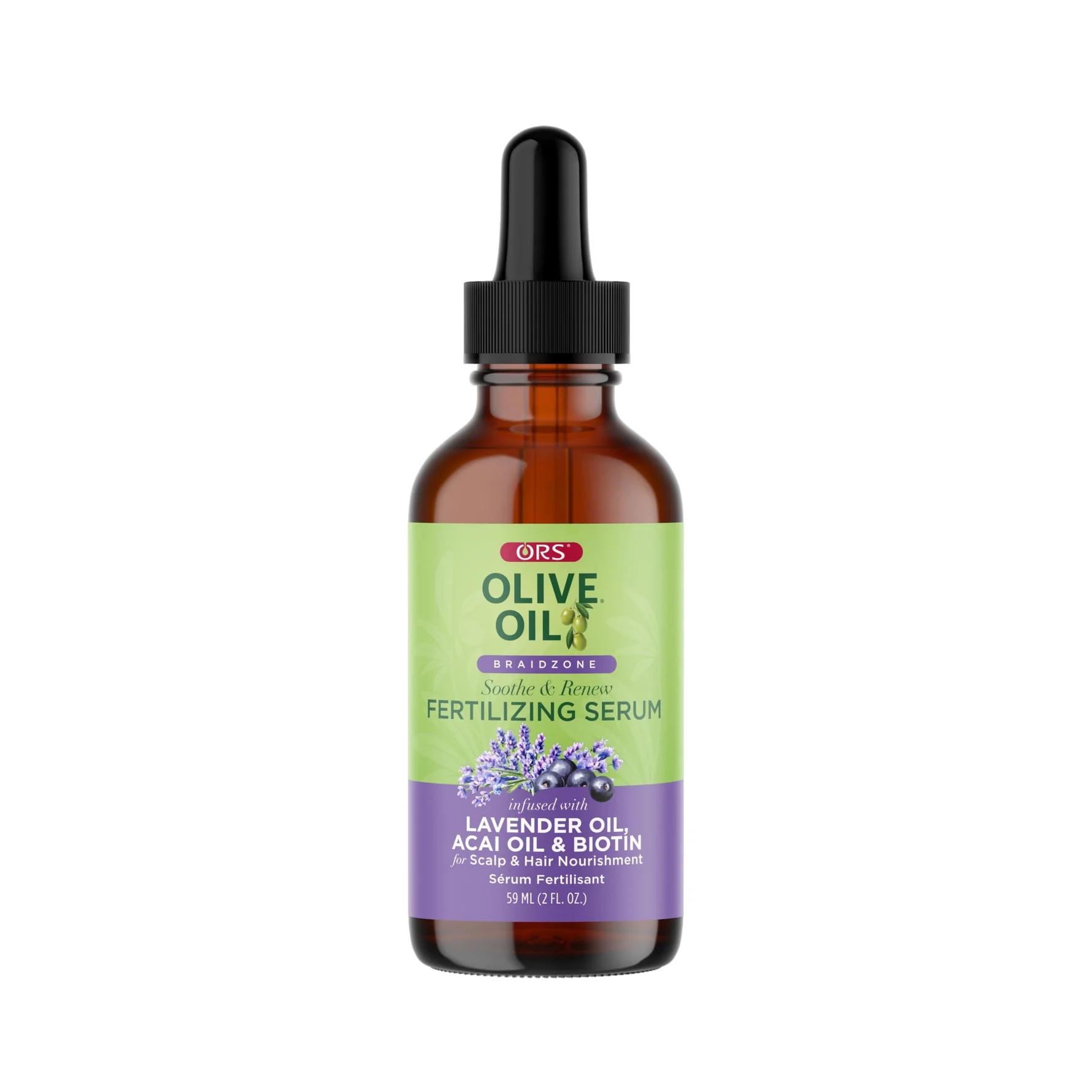 ORS Oive Oil Braidzone Fertilizing Serum with Lavender, Acai & Biotin for Hair & Scalp