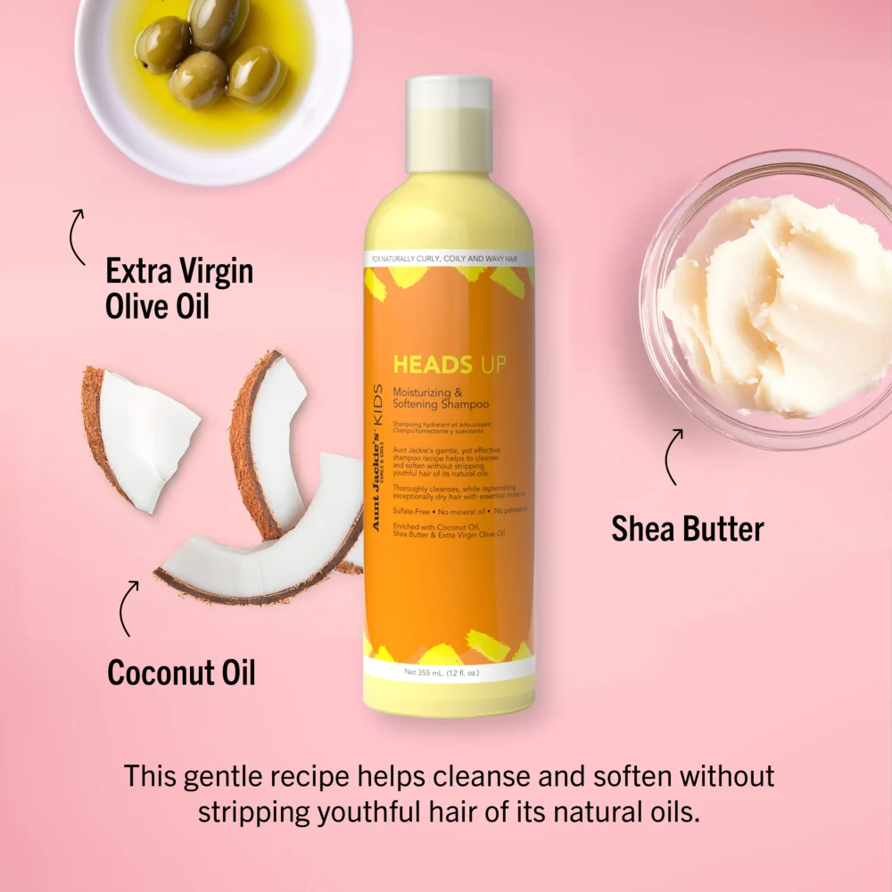 Aunt Jackie’s Heads Up Moisturizing & Softening Shampoo – 12oz - Image 3