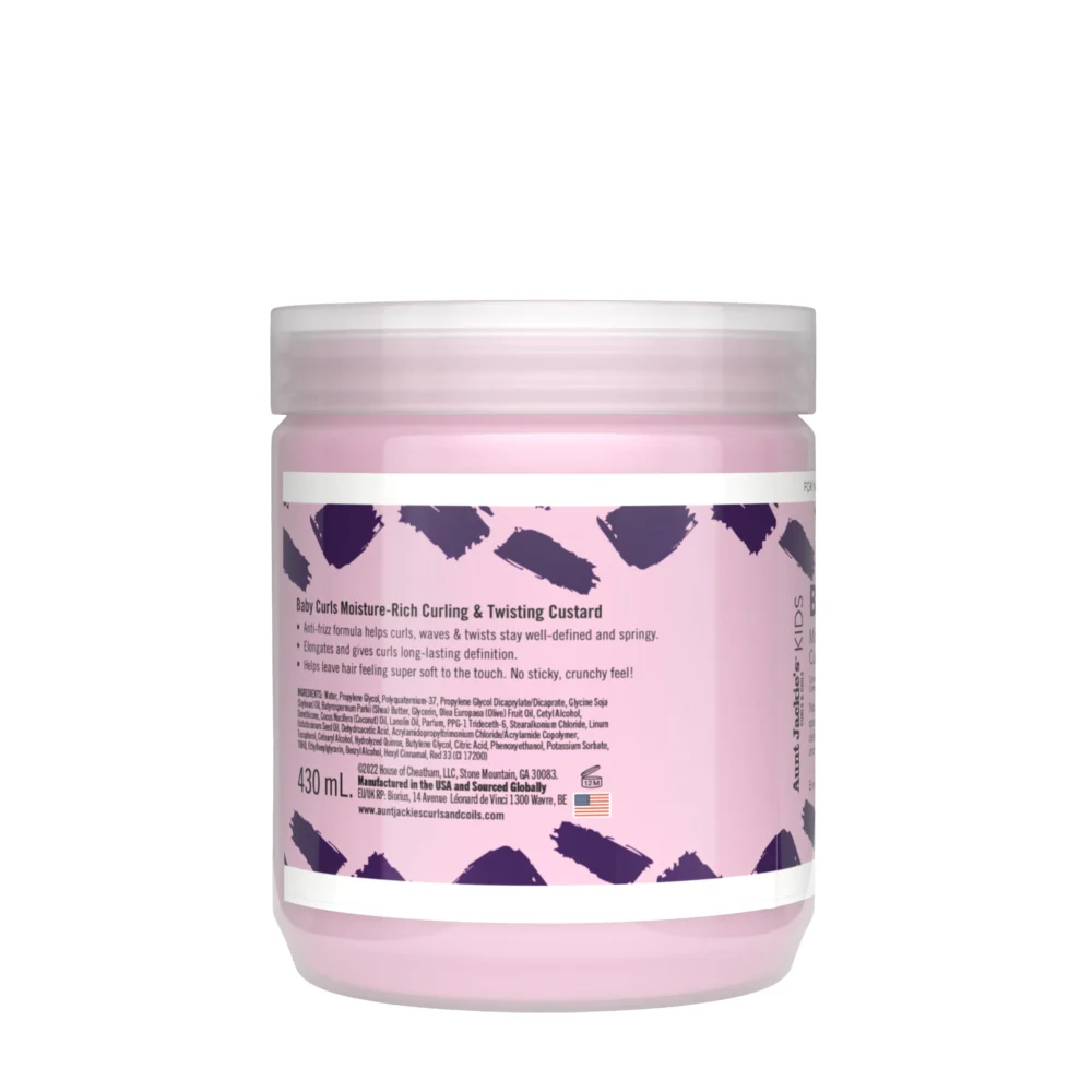 Aunt Jackie’s Baby Curls Curling & Twisting Custard – 15oz - Image 2