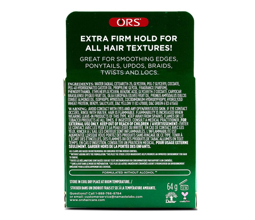 Olive Oil Edge Control Hair Gel with Sweet Almond Oil for Strengthening 2.25oz - Image 2