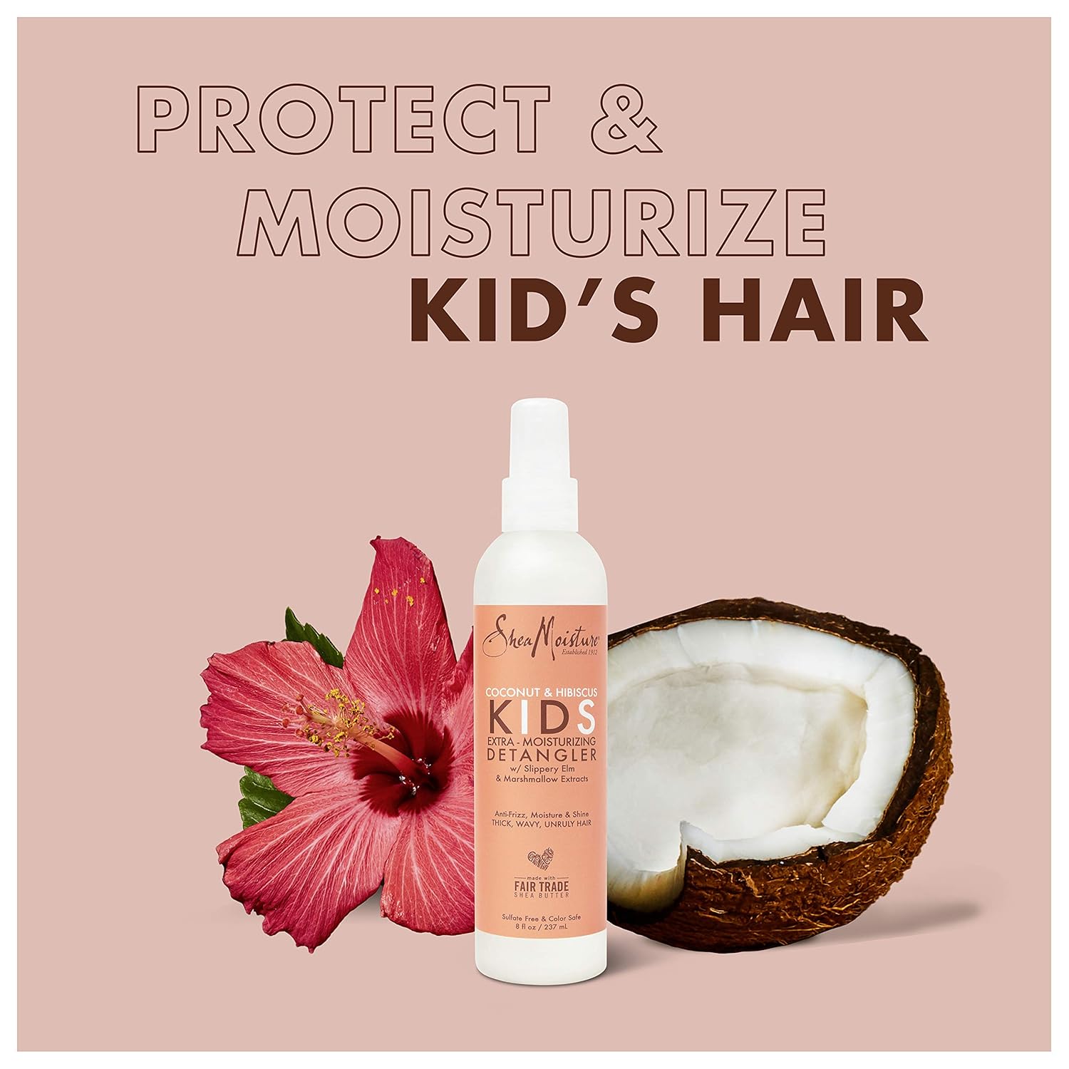 Shea Moisture Coconut & Hibiscus Kids Extra-Moisturizing Detangler – 8oz - Image 3
