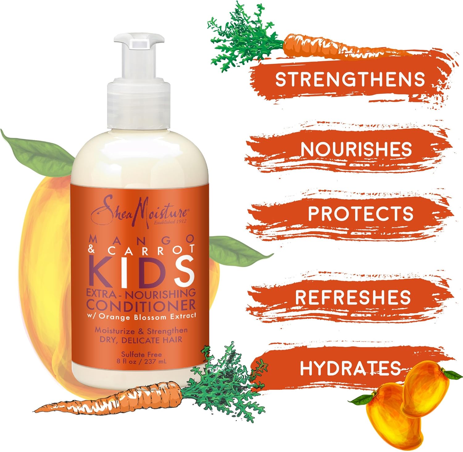 Shea Moisture Mango & Carrot Kids Extra-Nourishing Conditioner – 8oz - Image 4