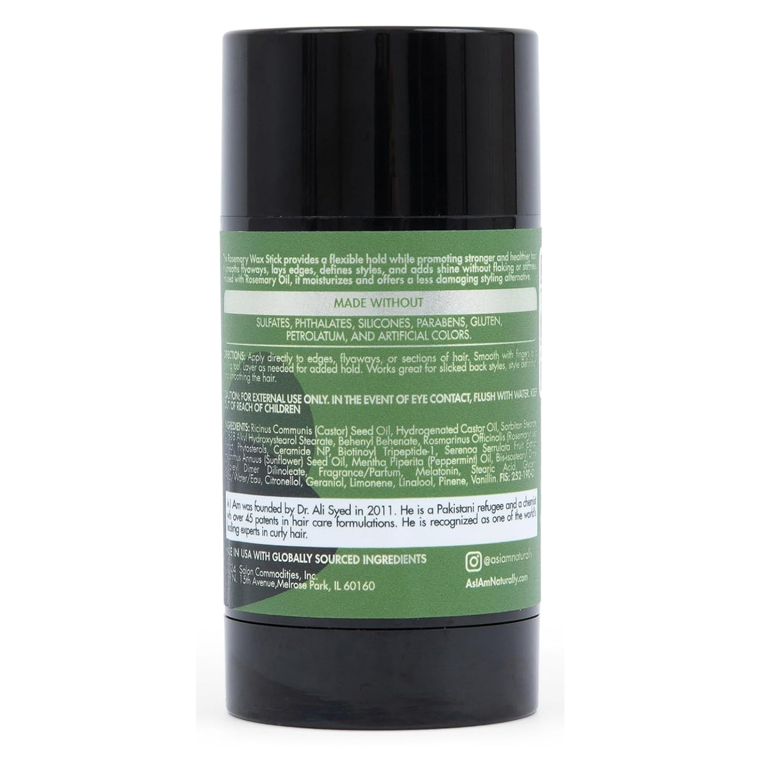 As I Am Rosemary Hair Wax Stick - 2.6oz - Image 2